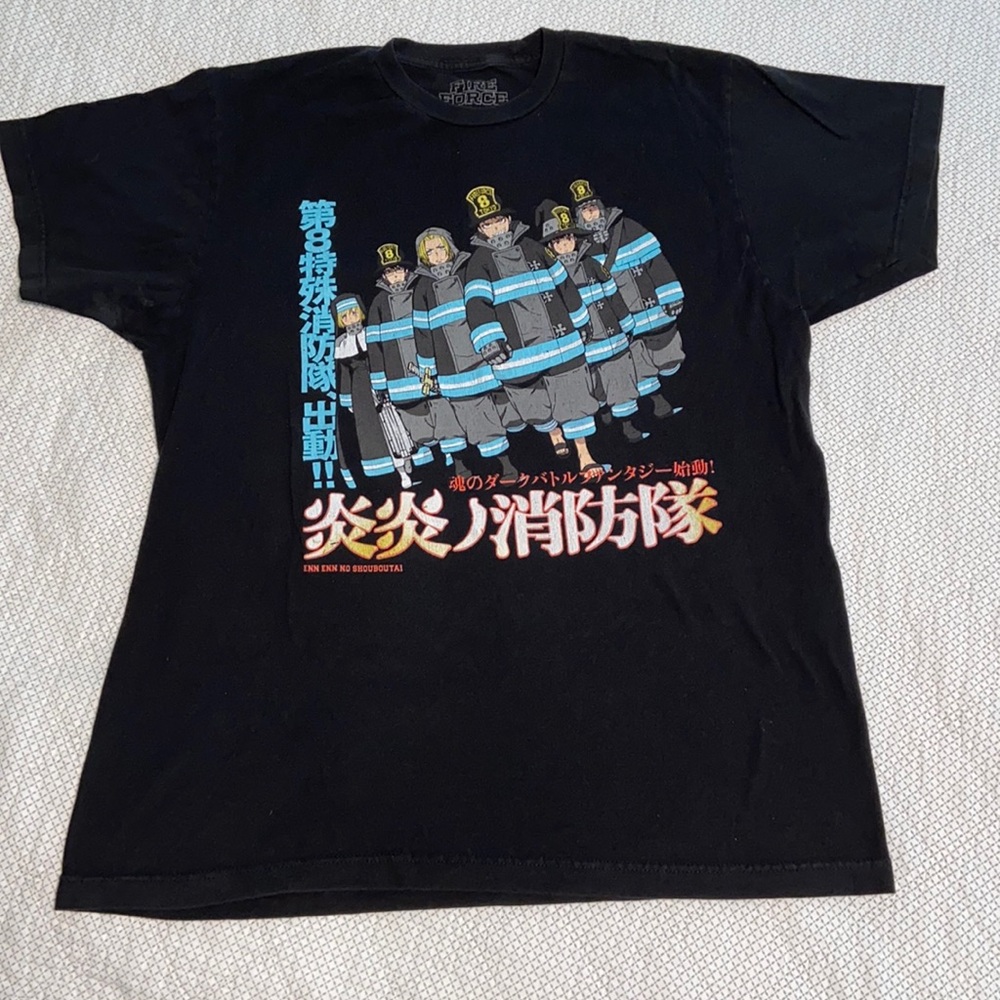 Fire Force Kanji T-Shirt size large
